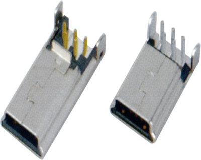 MINI USB 5M B TYPE 90°DIP
